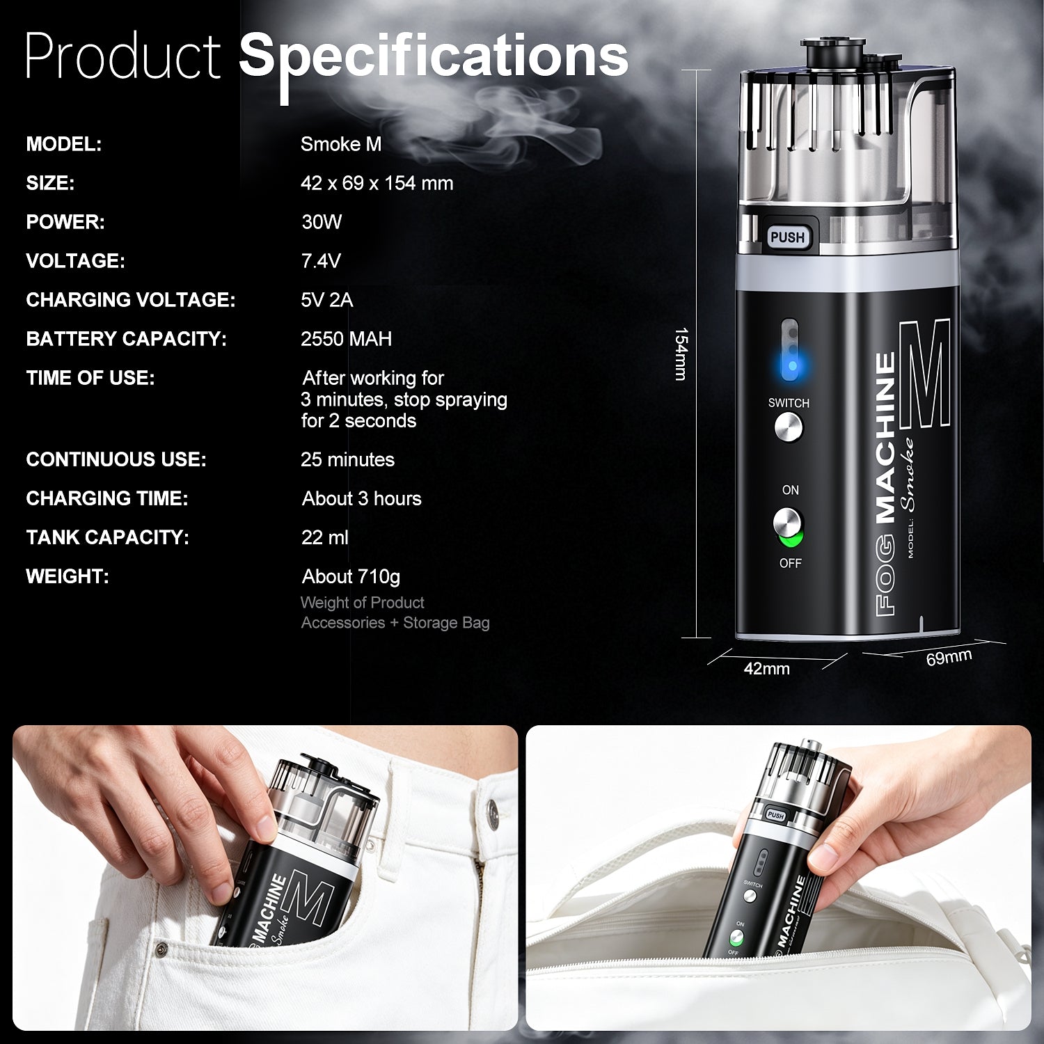 Lensgo Smoke M Portable Fog Machine
