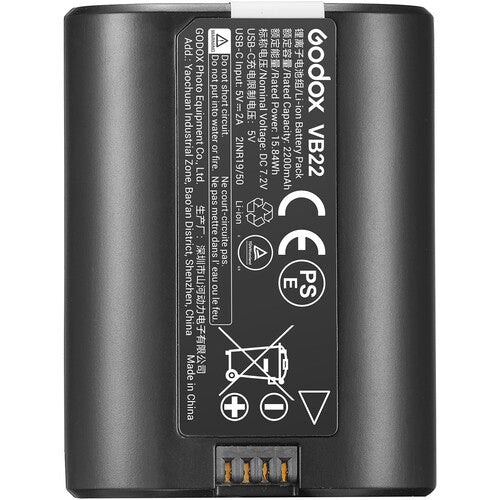 Batterie Godox VB22 pour V480 TTL On-caméra Flash (7,2 V, 2 200 mAh)
