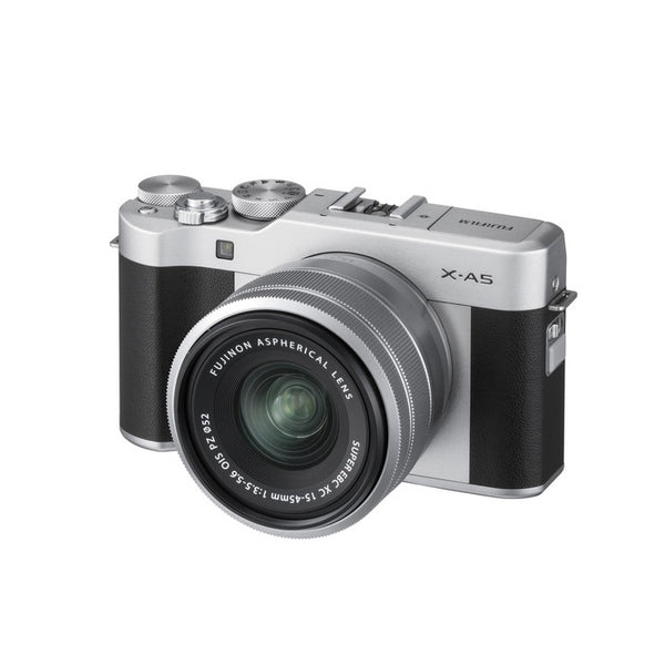 FujiFilm X-A5 Mirrorless Camera Kit with XC 15-45mm Lens - Silver