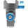 Kondor Support de moniteur inclinable et pivotant bleu avec broche Arri (panoramique/inclinaison) (version à pince OTAN) (gris sidéral)