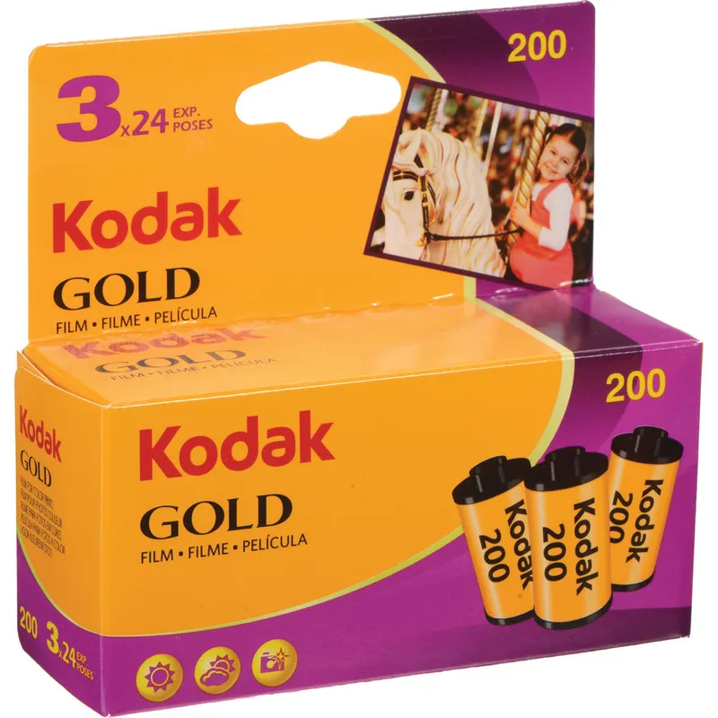 Kodak Gold 200 Color film 35mm 24 exp - 3 Pack