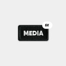 CRDBAG Embroidery Patches. "MEDIA". 5 pcs