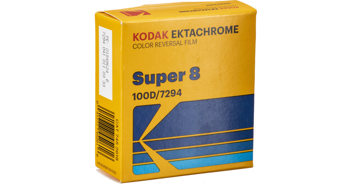 Kodak Ektachrome 100D Color Transparency Film #7294 (Super 8, 50' Roll)