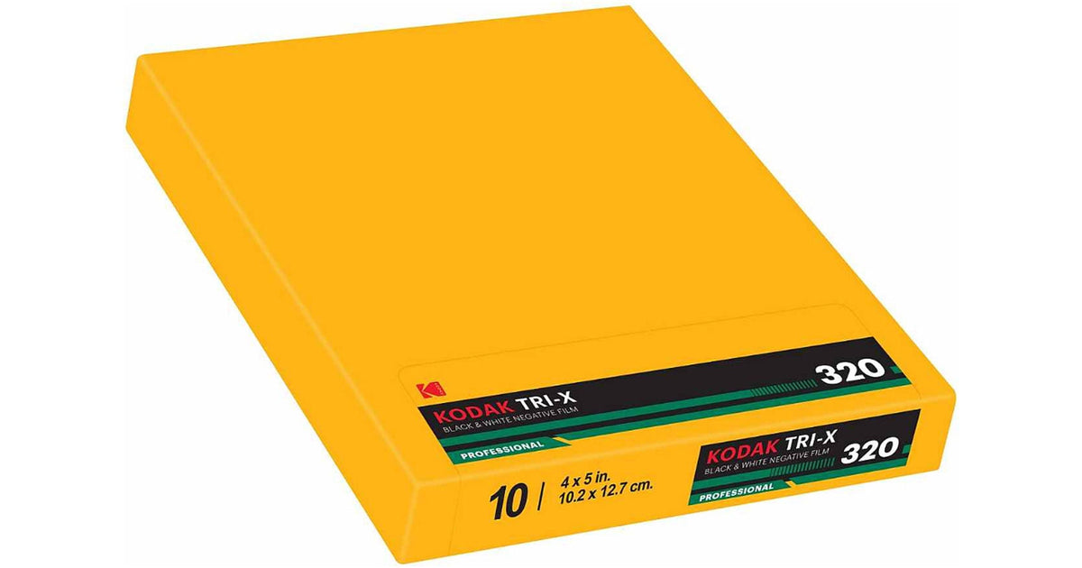 Kodak Professional Tri-X 320 Black and White Negative Film (4 x 5", 10 Sheets)