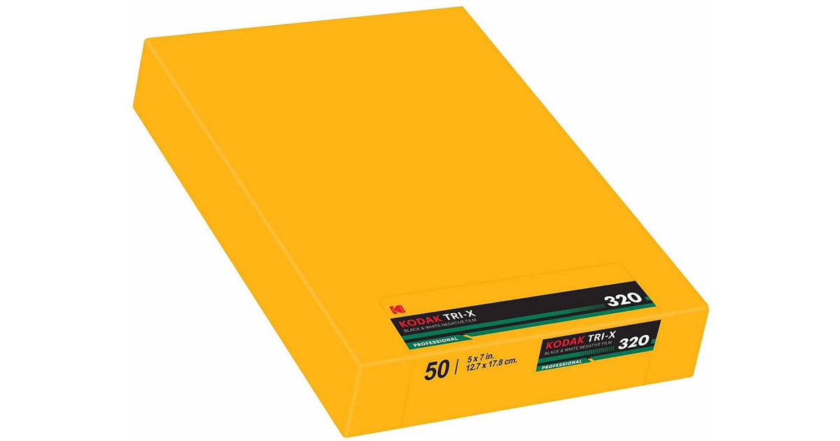 Kodak Professional Tri-X 320 Black and White Negative Film (5 x 7", 50 Sheets)