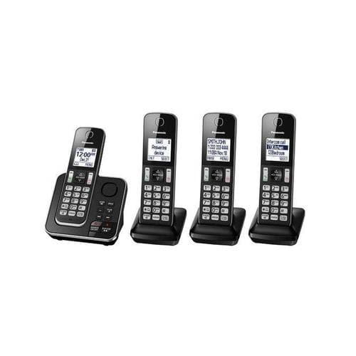 Panasonic KXTGD394 4 handset cordless phone with answering system New - Open Box