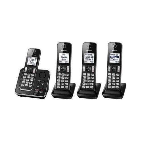 Panasonic KXTGD394 4 handset cordless phone with answering system New - Open Box