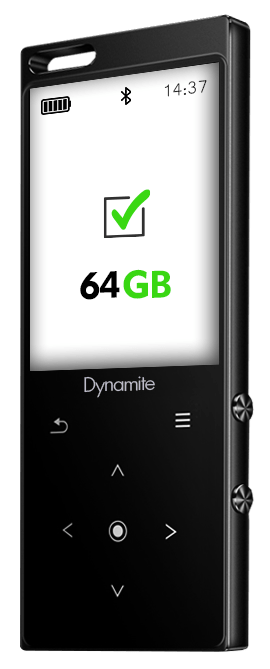 Samvix Dynamite 64GB Sport MP3 Player - Black