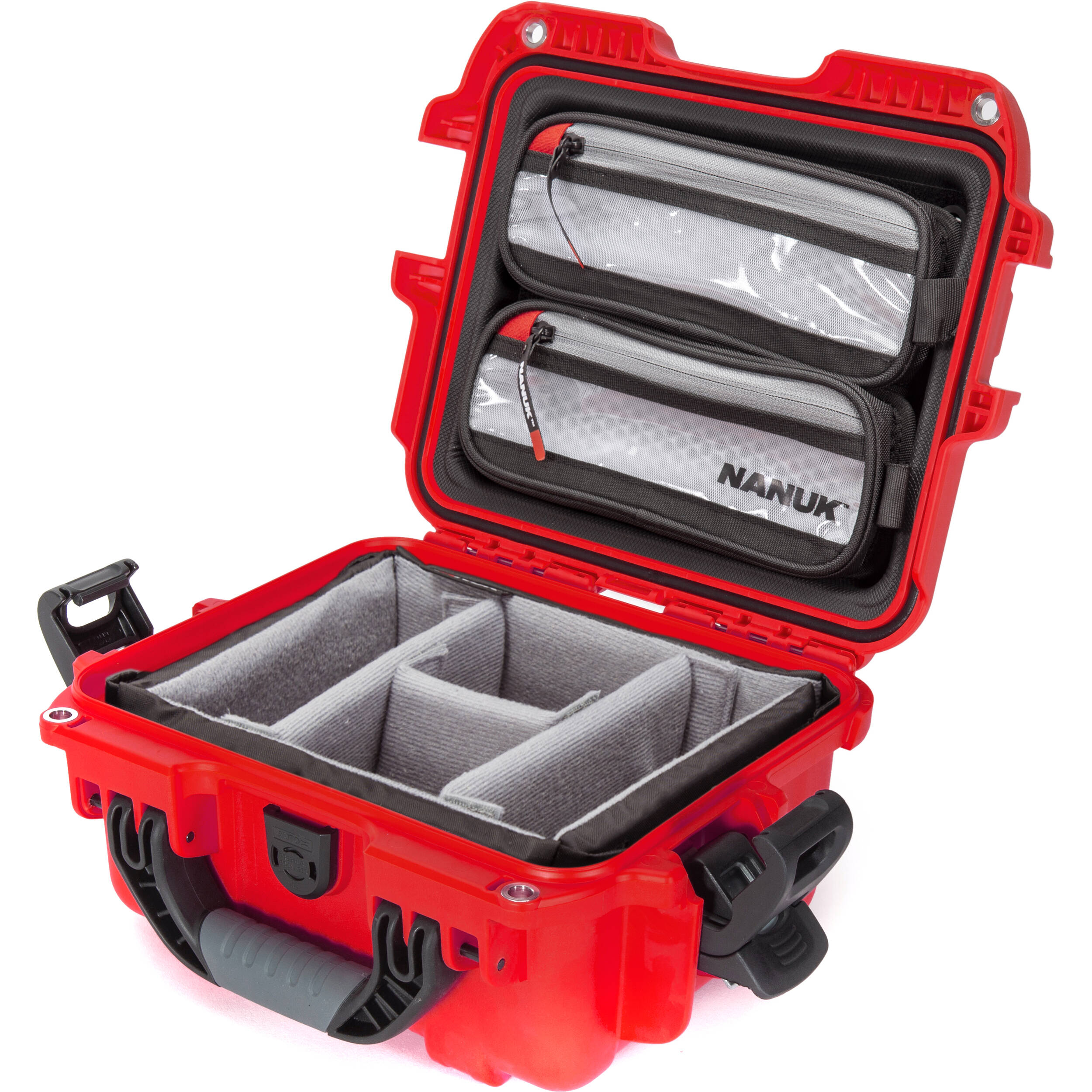 Nanuk 905 Waterproof Hard Case Pro Photo/Video Kit with Padded Dividers and Lid Organizer (Red)