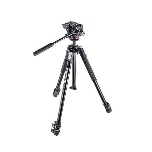 MANFROTTO 190X3 ALUMINUM TRIPOD with 2W fluid head MHXPRO - Damaged Box