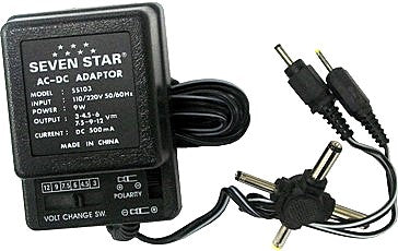 SevenStar Seven Star SS103 Universal Power AC/DC Adapter, 500mA