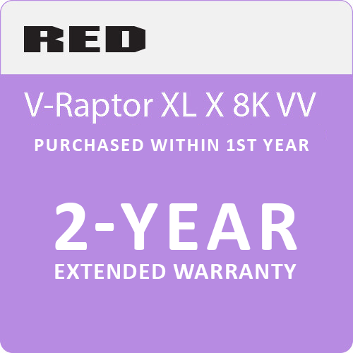 RED DIGITAL CINEMA 2-Year RED Extended Warranty for V-Raptor XL 8K VV - Purchased WITHIN 1st year