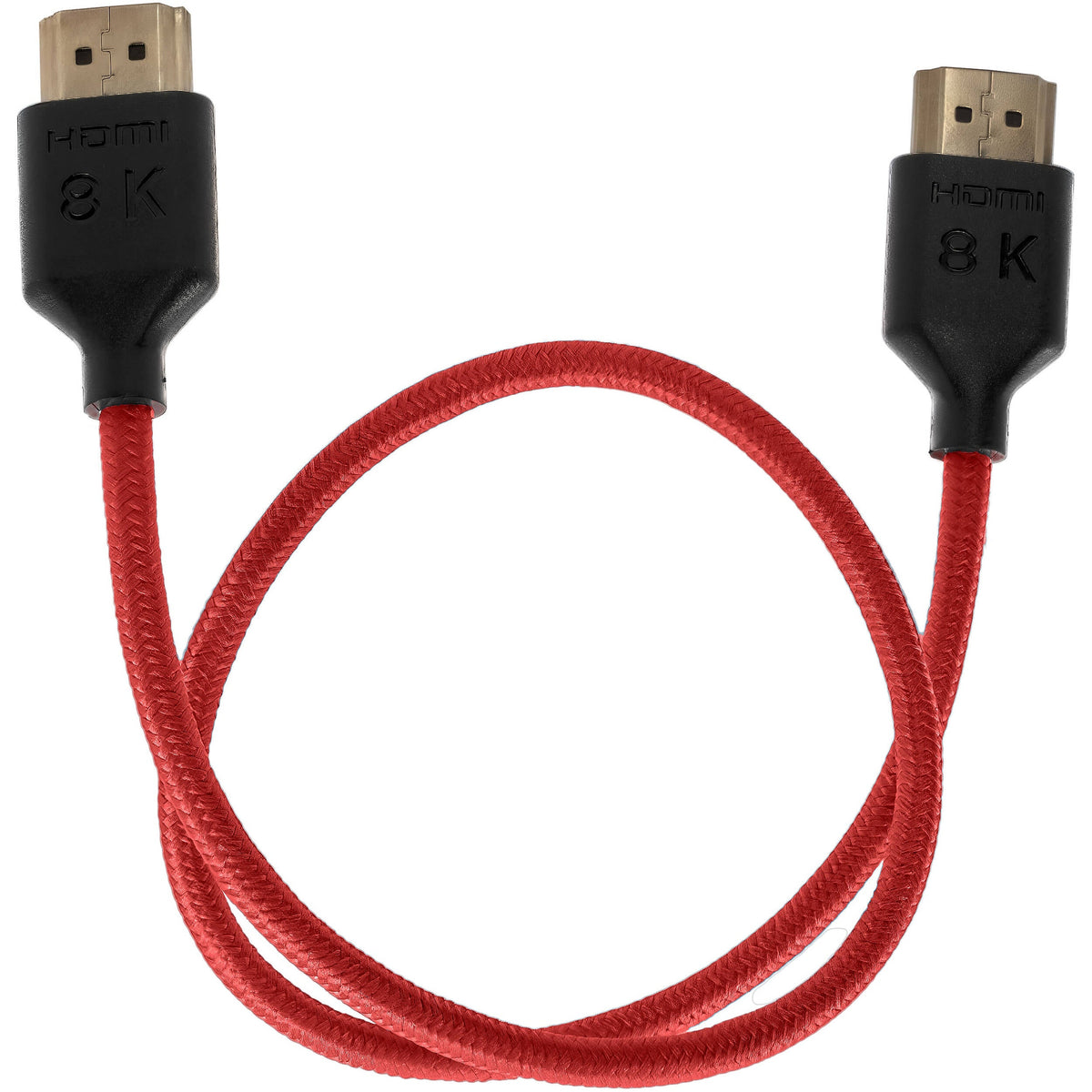 Câble tressé Kondor Blue 8K HDMI 2.1 17" pour caméra Moniteurs (Cardinal Red)