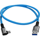 Kondor Blue USB A TO USB C RIGHT ANGLE HIGH SPEED DATA AND POWER CABLE 3A 60W 5G (2 FEET)