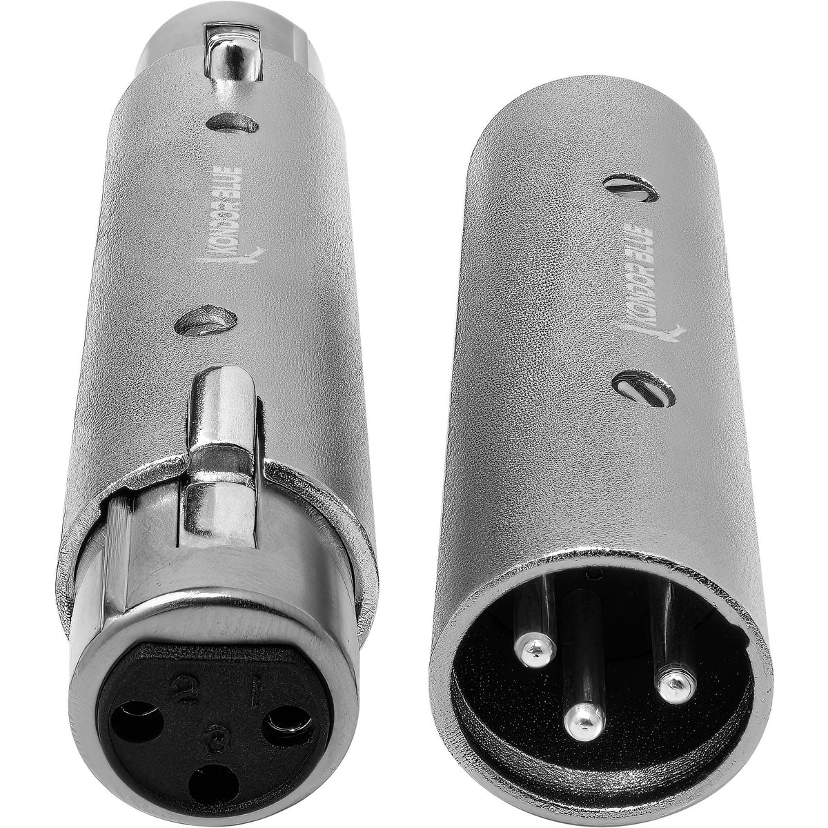 Kondor Blue Paire d'adaptateurs XLR mâle vers mâle et femelle vers femelle 3 broches