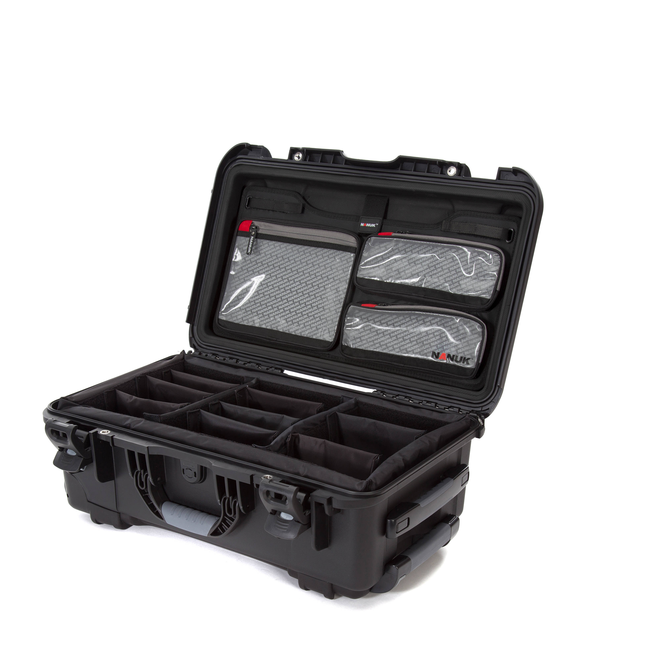 Nanuk 935 Wheeled Hard Utility Case with Padded Divider Insert & Lid Organizer  Black