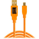 Tether Tools TetherPro USB 2.0 Type-A à 5 broches Câble USB (Orange, 15 ') - Open Box