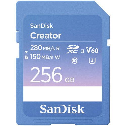 SanDisk 256GB Creator Series UHS-II SDXC Memory Card