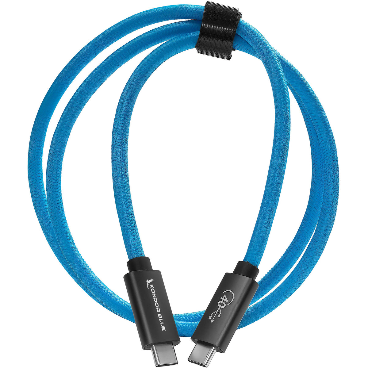 Kondor Blue THUNDERBOLT 4 USB 4.0 TYPE C CÂBLE BLAZING 40G VITESSES 5A 100W DROIT 3 PI