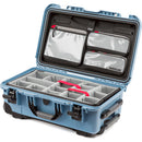 Nanuk 935 Étui utilitaire dur à roues avec insert de diviseur rembourré et organisateur de couvercle (Cyan Blue)