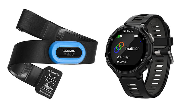 Garmin Forerunner 735XT GPS Unit Black and Gray Tri Bundle