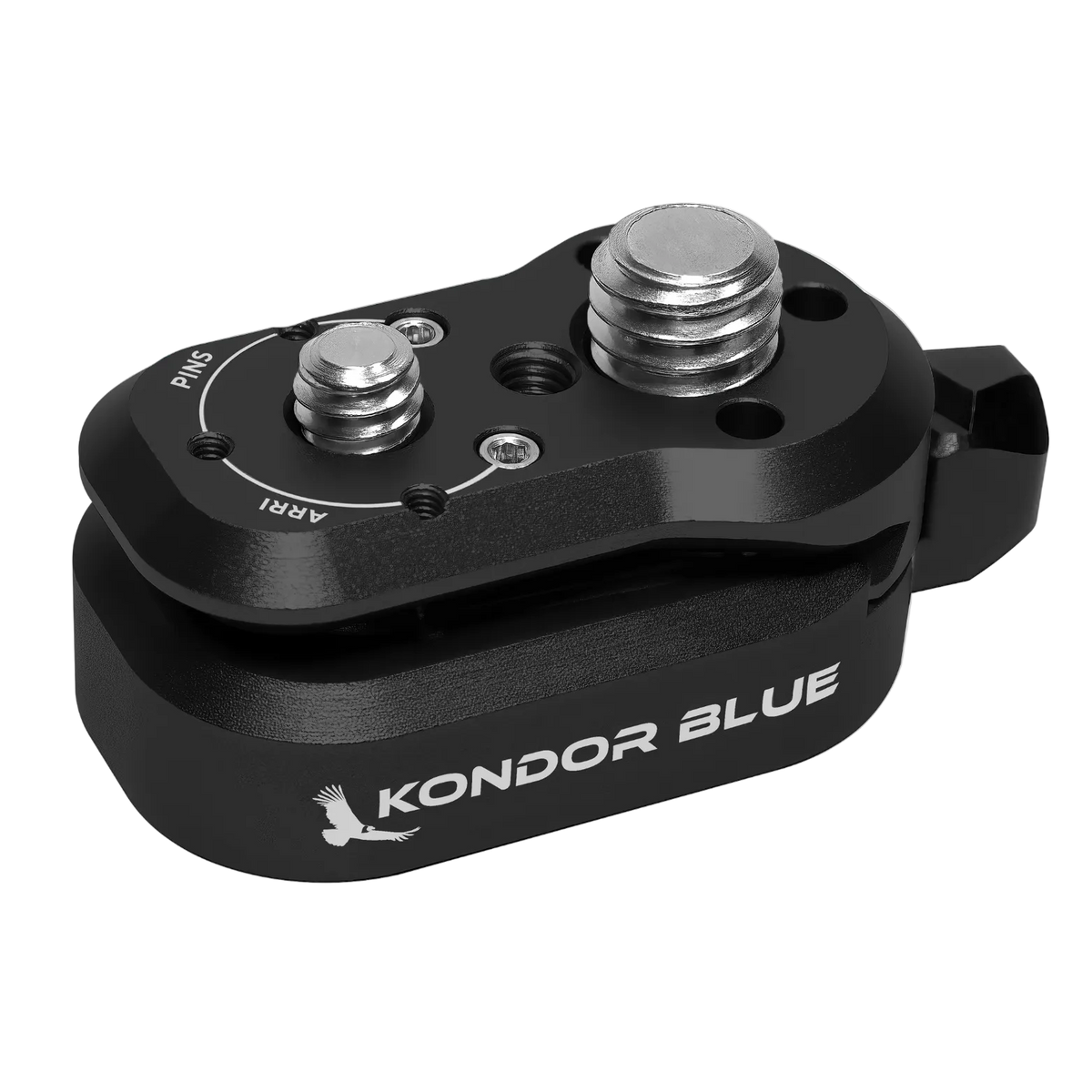 Kondor Blue Mini Lock Plaques à dégagement rapide pour professionnel caméra Flux de travail (homme plaque Seulement)(Corbeau Noir)