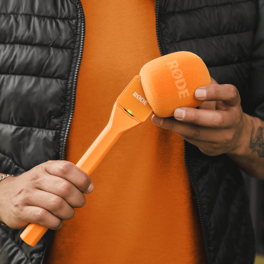 Rode Interview GO Handheld Mic Adapter for the Wireless GO -Orange