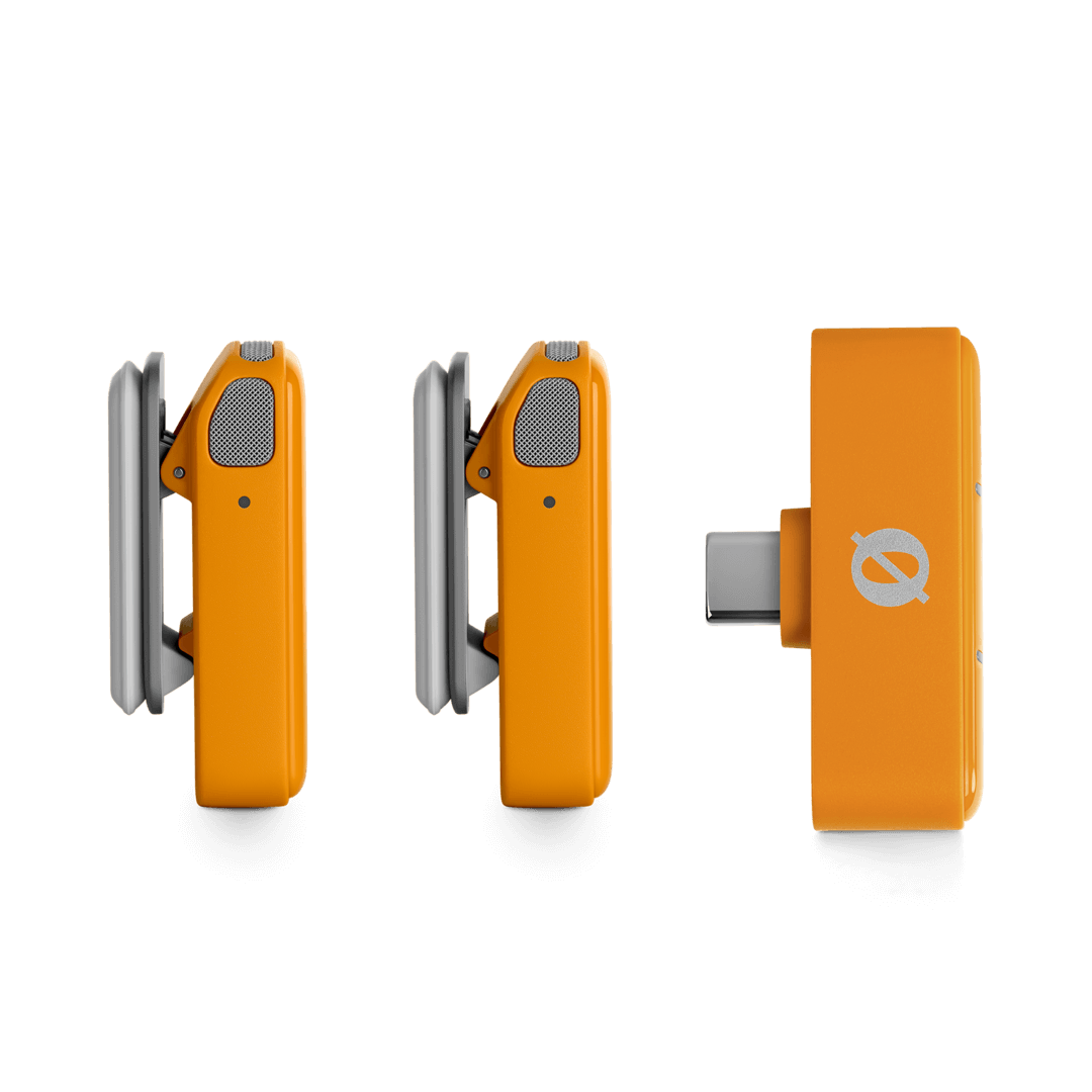 RODE Wireless Micro 2-Person Ultracompact Wireless Microphone System with USB-C Connector (2.4 GHz, Orange)
