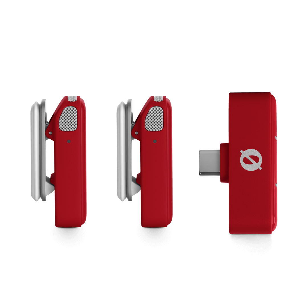 RODE Wireless Micro 2-Person Ultracompact Wireless Microphone System with USB-C Connector (2.4 GHz, Red)