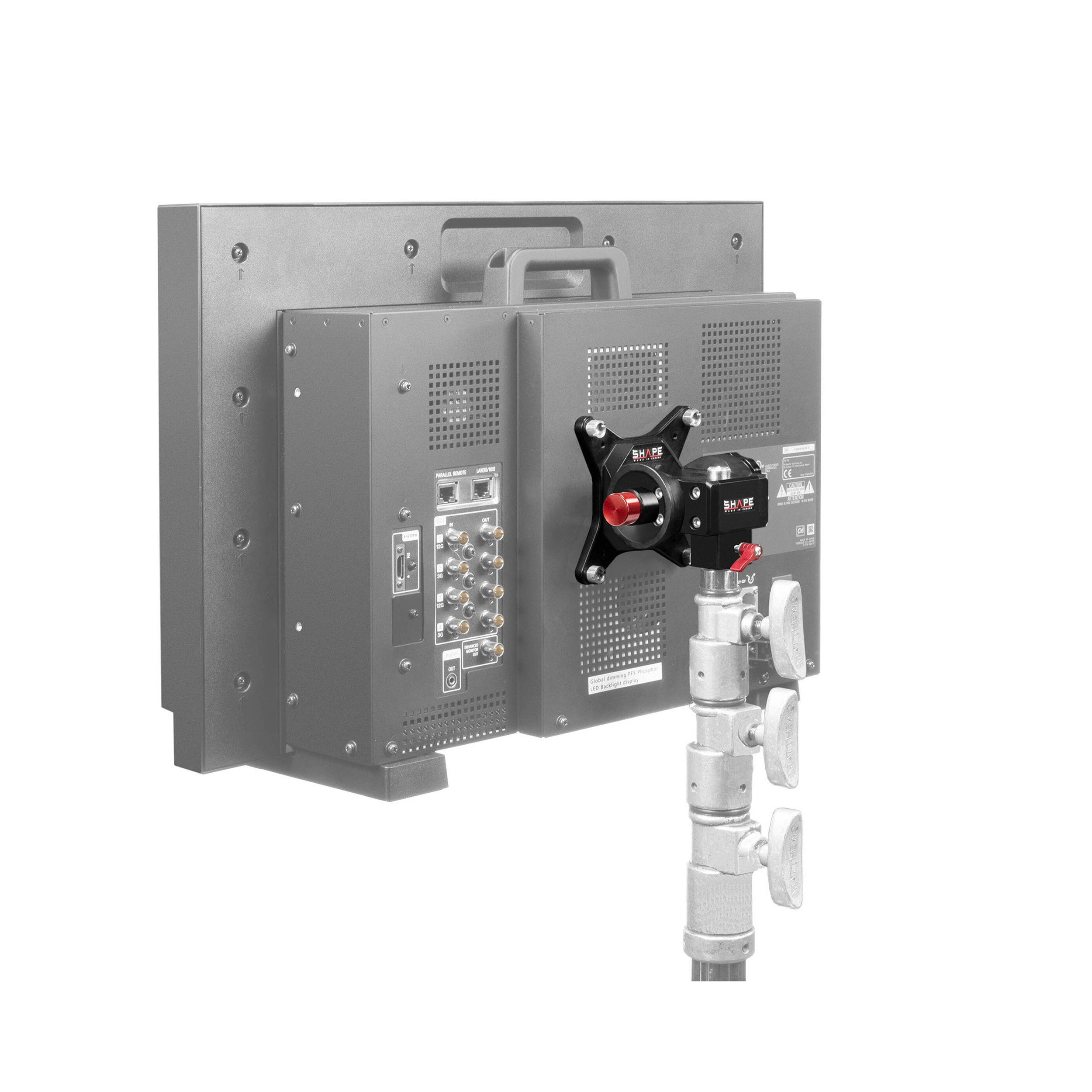 Shape Push Button Vesa Monitor Mount For C-Stand & Baby Pin