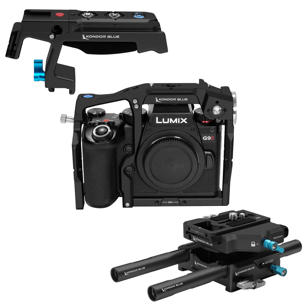 Kondor Blue Panasonic LUMIX G9 II Base Rig MKII (Corbeau Noir)