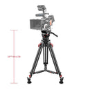 SHAPE FOCUS 12 Tripod + Mid-Level Spreader + Fluid Head with Red Lock Legs