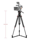 SHAPE FOCUS 12 Tripod + Mid-Level Spreader + Fluid Head with Red Lock Legs