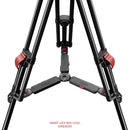 SHAPE FOCUS 12 Tripod + Mid-Level Spreader + Fluid Head with Red Lock Legs