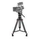 SHAPE FOCUS 18 Tripod + Mid-Level Spreader + Fluid Head with Red Lock Legs