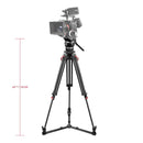 SHAPE FOCUS 18 Tripod + Mid-Level Spreader + Fluid Head with Red Lock Legs