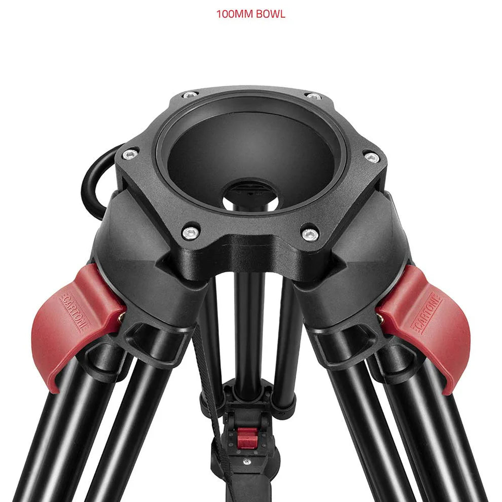SHAPE FOCUS 18 Tripod + Mid-Level Spreader + Fluid Head with Red Lock Legs