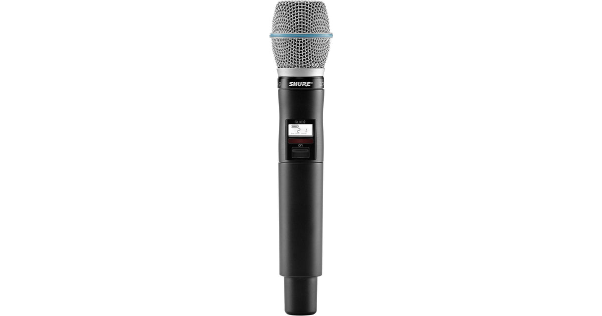 Émetteur de microphone sans fil numérique à main Shure QLXD2/B87A avec capsule Beta 87A (H50 : 534 à 598 MHz)