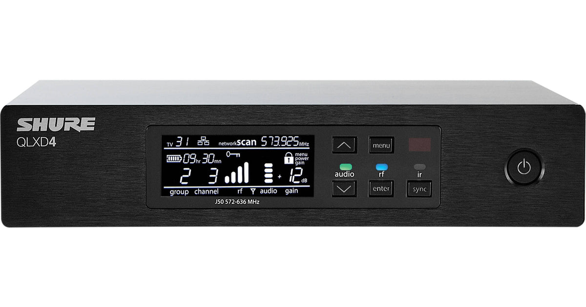 Shure QLXD4 Digital Wireless Receiver (H50: 534 to 598 MHz)