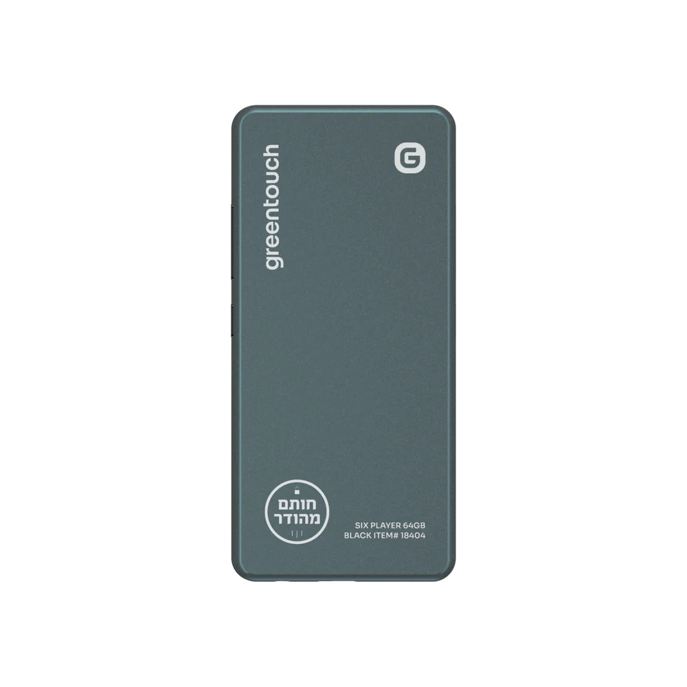 GreenTouch SIX 128GB MP3 Player - No SD Slot (Black)
