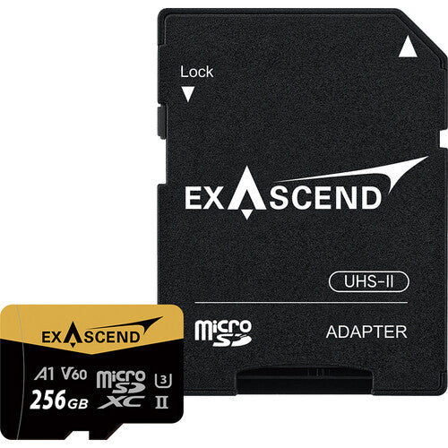 Exascend 256GB Catalyst UHS-II microSDXC Memory Card with SD Adapter