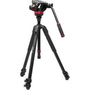Vidéo en aluminium à 3 sections Manfrotto trépied Kit avec tête fluide