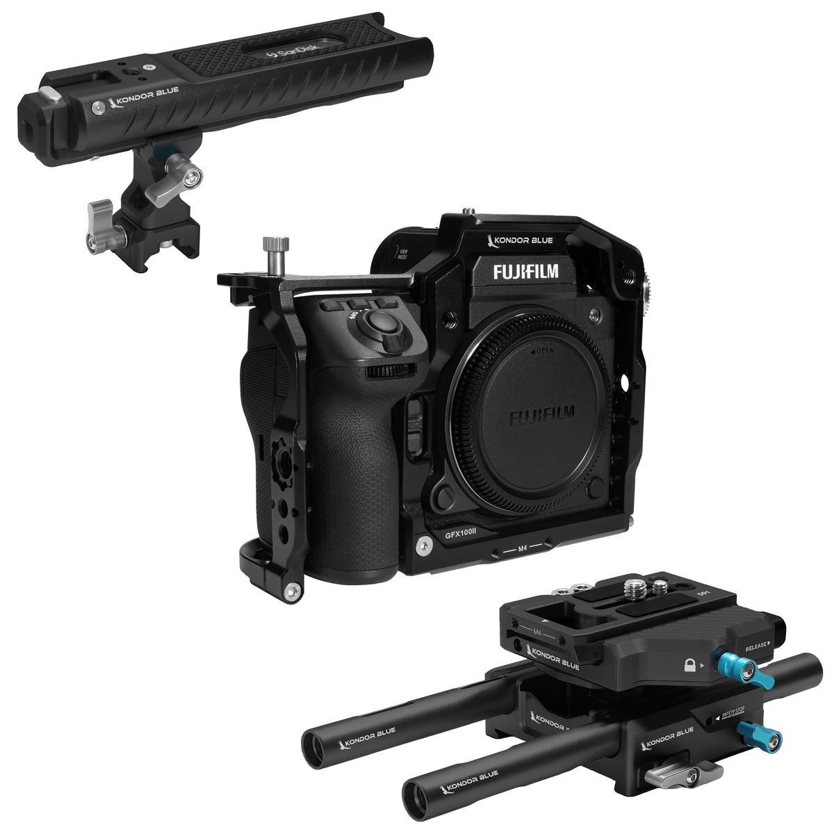 Kondor Blue FUJIFILM GFX100 II Base Rig MKII (Corbeau Noir)
