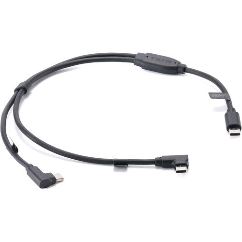 Câble de commande double USB-C pour adaptateur de mise au point automatique Nucleus (45 cm)