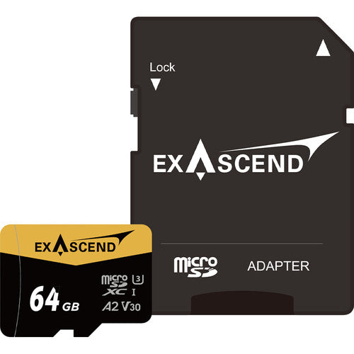 Exascend 64GB Catalyst UHS-I microSDXC Memory Card with SD Adapter