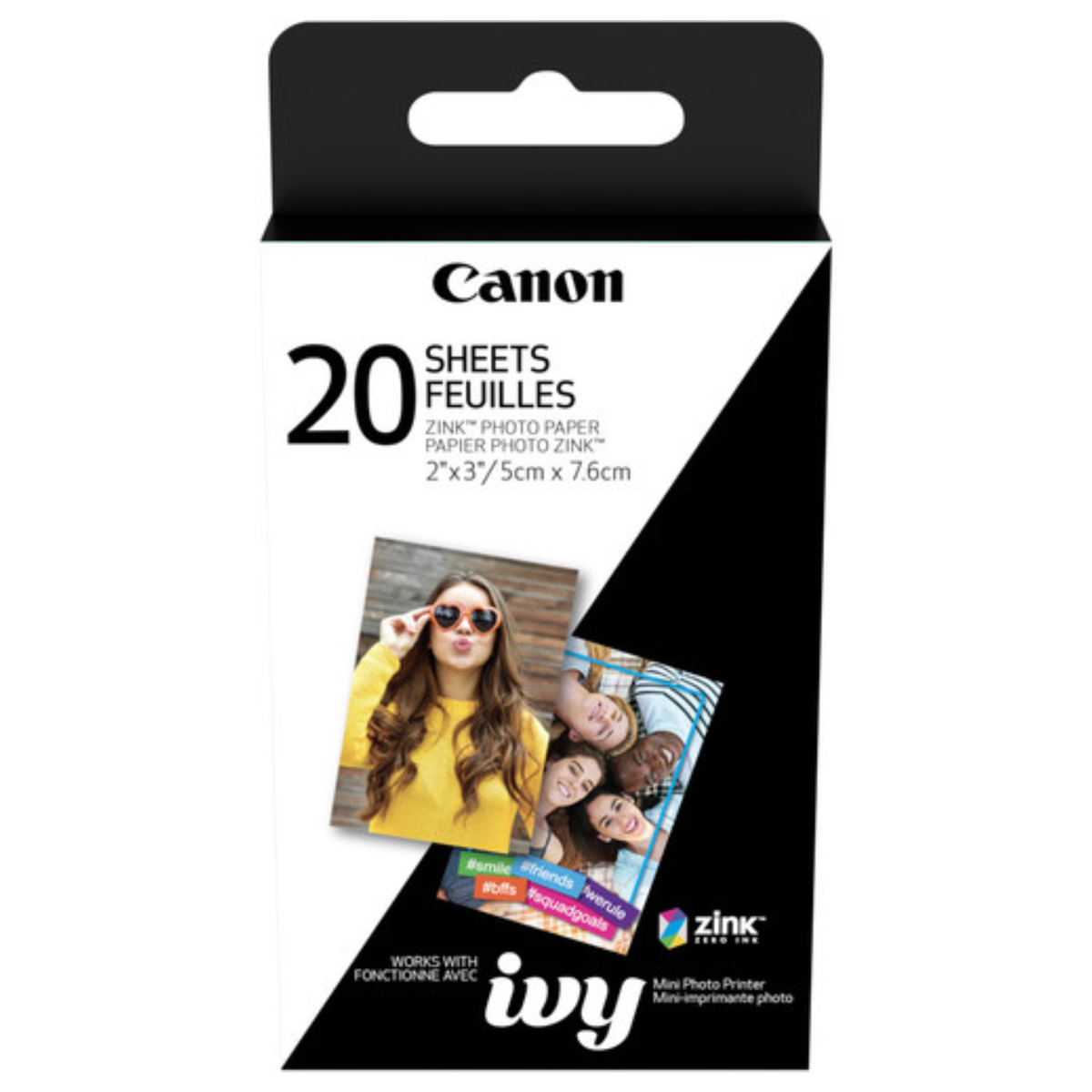 Canon 3214C001 2 x 3" ZINK Photo Paper Pack for IVY printer (20 Sheets)