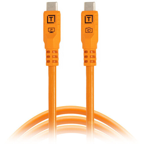 Tether Tools TetherPro Optima Câble USB-C (10', orange haute visibilité)