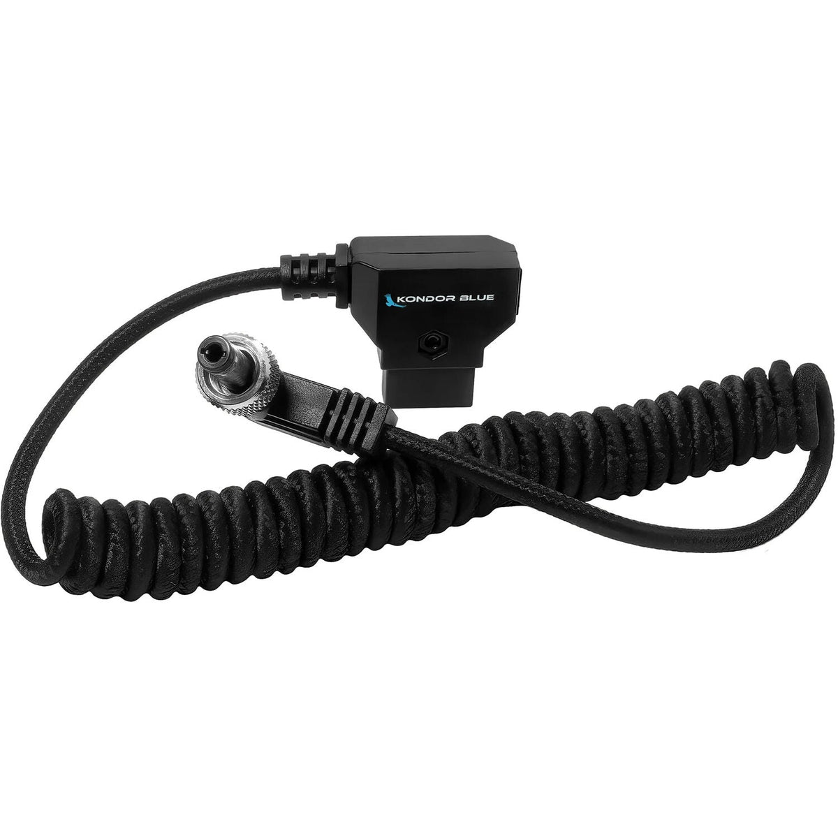 Kondor Blue Coiled D-Tap vers câble à angle droit DC 2,5 mm verrouillable (Amaran) (Raven Noir)