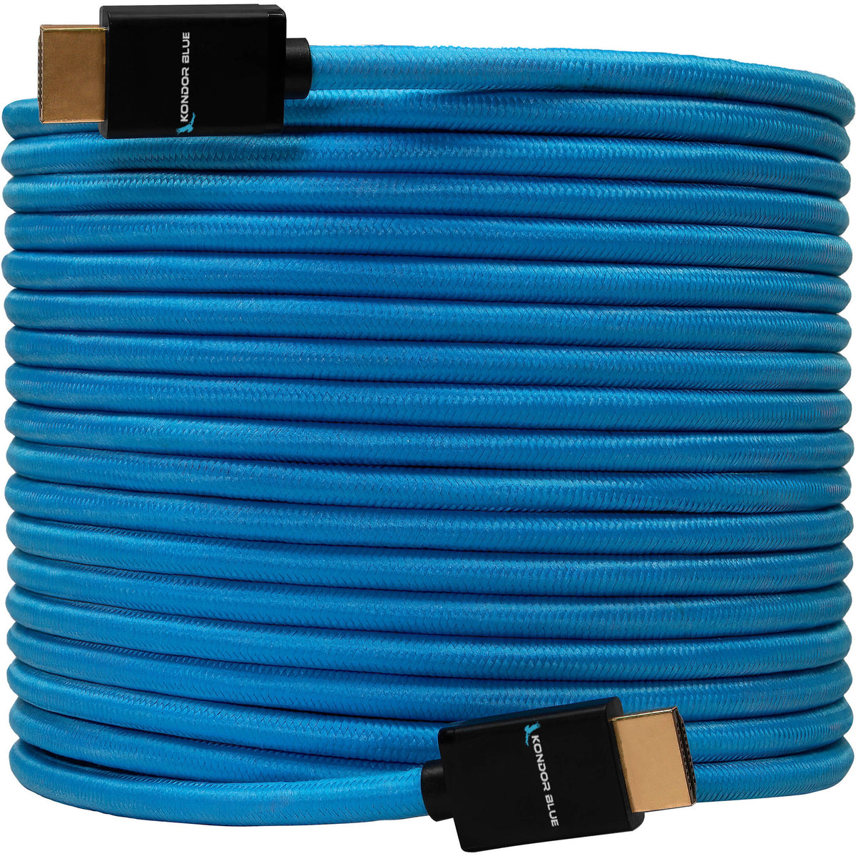 Kondor Blue Câble bleu tressé HDMI 4K 30 Hz 25 pieds (25 pieds)