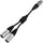 Kondor Blue Câble répartiteur audio en Y double XLR mâle vers XLR femelle (Raven Noir)